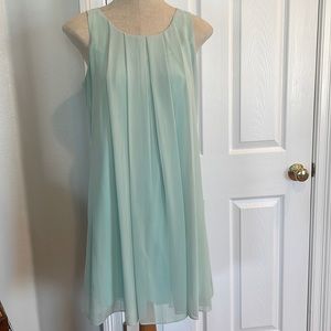 Faisca Dress swing sleeveless pleats midi mint green vintage 90s women’s size M